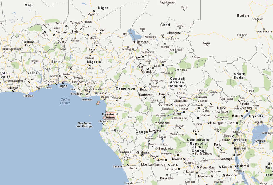 karte von aquatorialguinea afrika